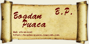 Bogdan Puača vizit kartica